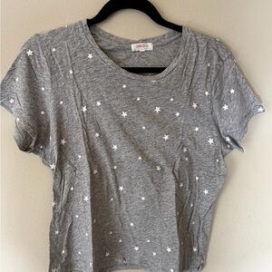 Goldie Gray Star Pattern Short Sleeve Tee